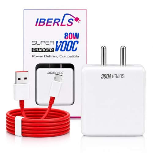 Image of 80w Supervooc Charger with Type C 1M Cable Supports Dash /Wrap /Superdart /Vooc for OnePlus /Oppo /Redmi /Xiaomi /Poco /iQOO /Samsung /Nothing /CMF /Tablet /Pad|80Watt Fast Charging Adapter-White