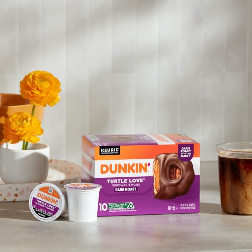 Dunkin' Turtle Love Flavored Coffee, 10 Count (Pack of 6) Keurig K-Cup Pods - image 6