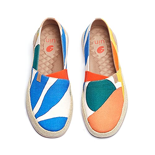 Image of UIN Shoes for Women Slip On Sneakers Comfortable Lightweight Barefoot Travel Art Painted Casual Loafers