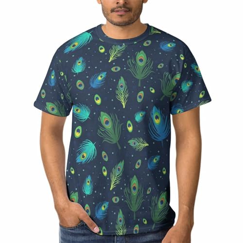 T-shirts col rond homme Plume Vert tee shirt manches courtes respirant
