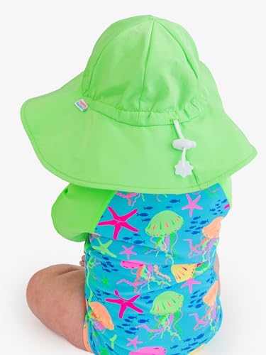 Image of RuffleButts Baby-Girls Sun Hat Floppy Wide Brim UPF 50+ - Baby Sun Hat with Sun Protection