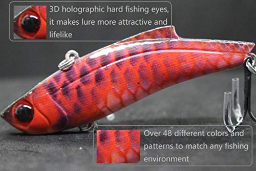 image for wLure Lipless Crankbait Lifelike Minnow Crankbait for Bass Fishing Bas