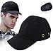 Zinnor Baseball Bump Cap Lightweight Safety Hard Hat Head Protection Cap Adjustable Protective Hat (Black)
