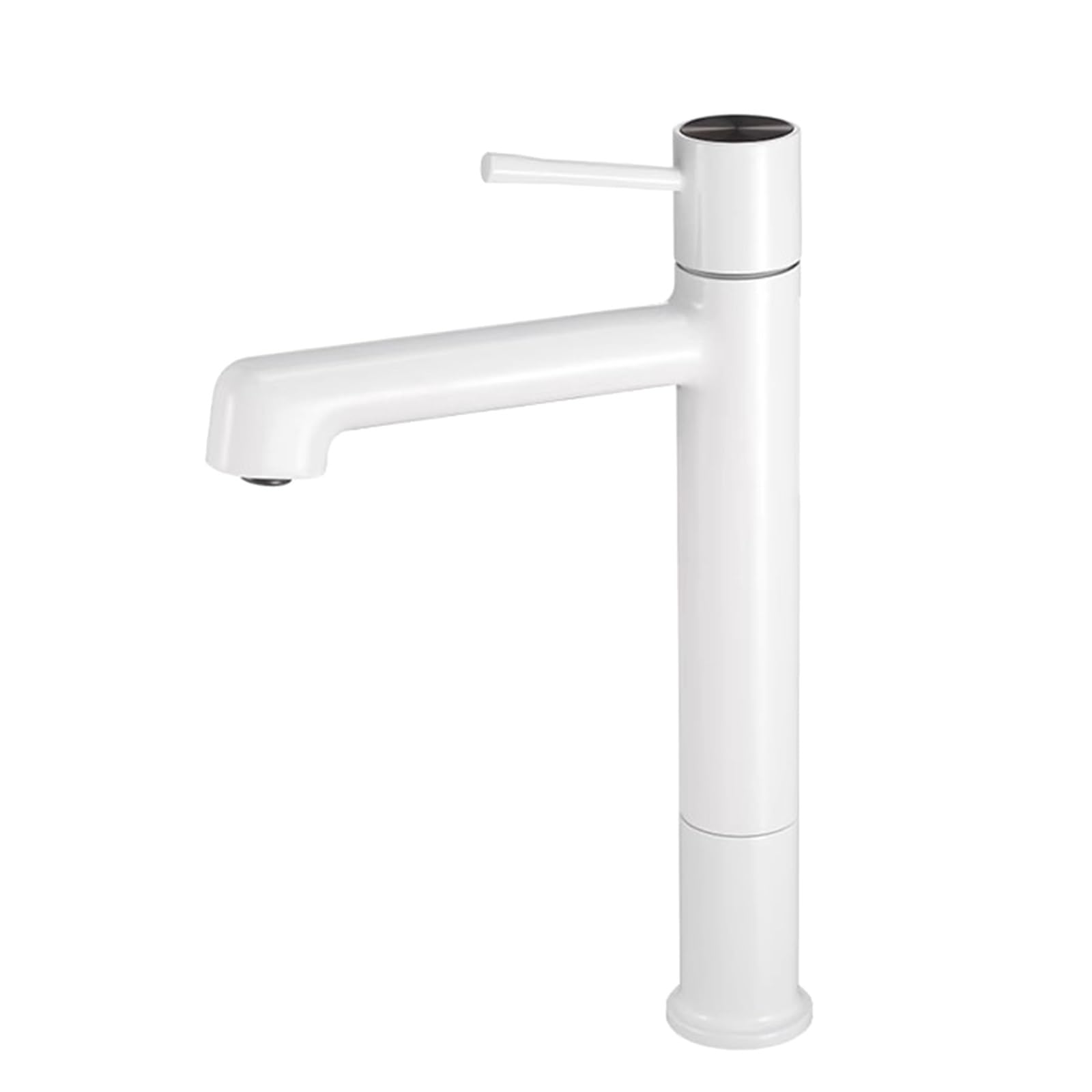 ZYCHSJXA Modern White Single Hole Bathroom Faucet RV Sink Mixer Tap Commercial Lavatory Basin for Kitchen & Sleek Design Easy Installation