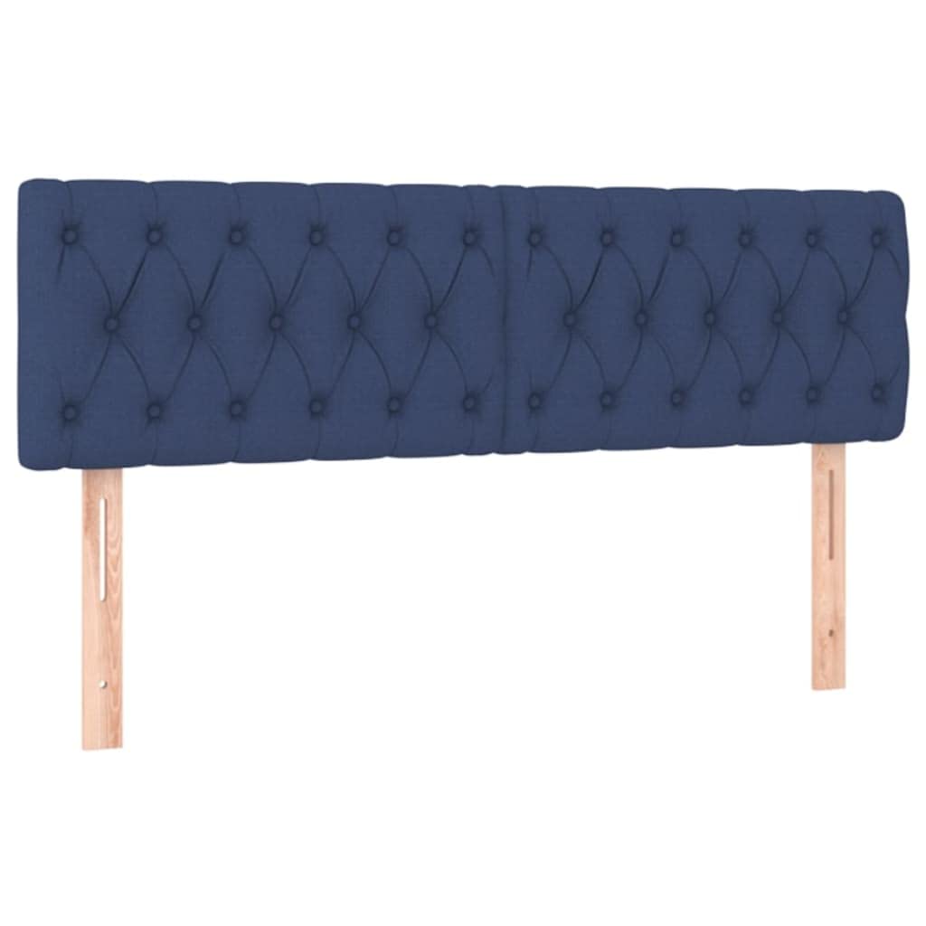 Testiera per Letto 160x7x78/88 cm in Tessuto Blu
