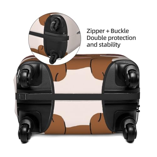 Cute Dachshund Dog Sunglasses Minimalist Elastic Travel Luggage Covers Dustproof Scratch-Resistant Suitcase Protector Fit 22-24 Inch2