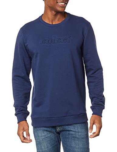 Blusa de moletom Logo Alto Relevo Masculino Colcci Azul Darkness P