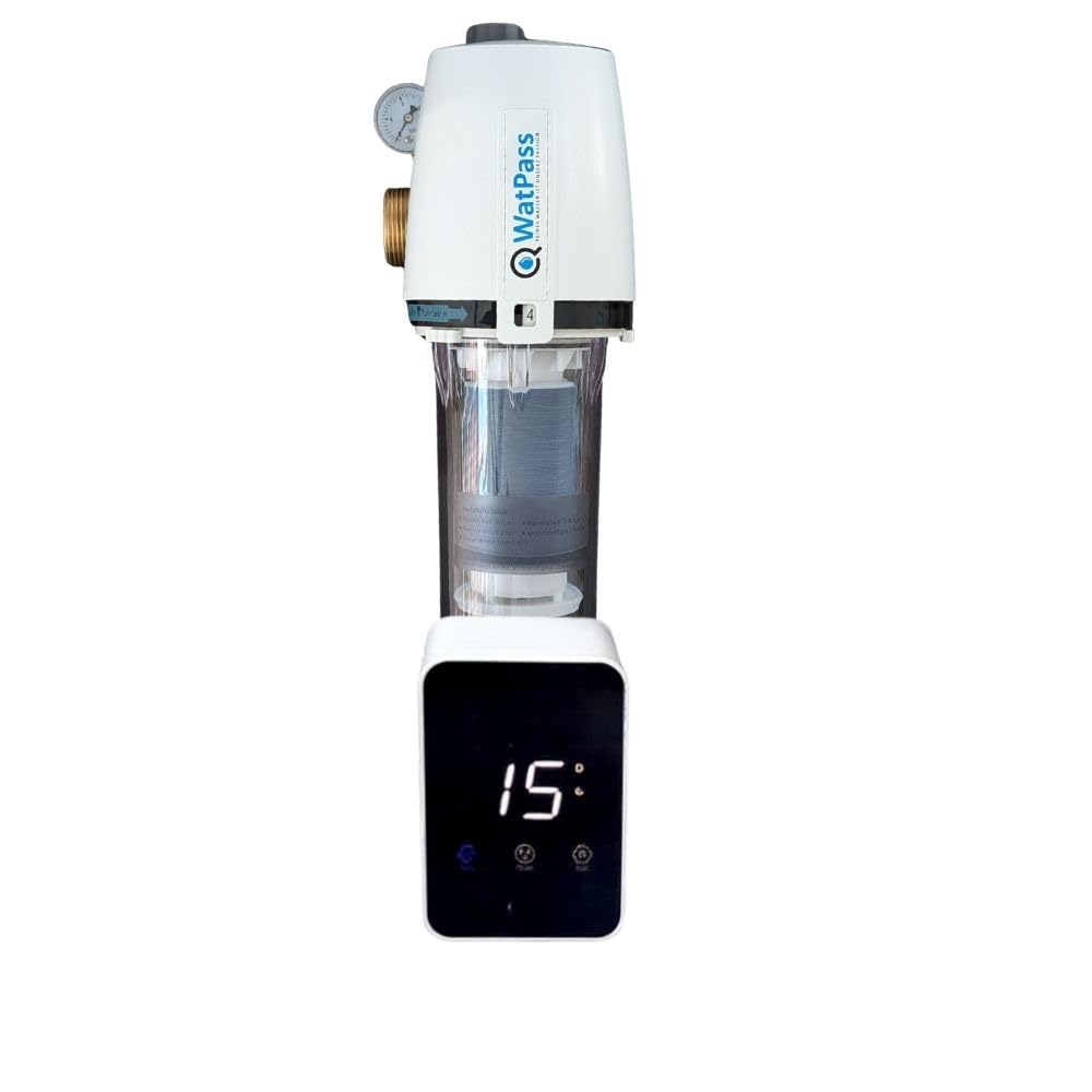 Rückspülfilter & Druckminderer DN 25/1" | mit Manometer und Rückspülautomatik | Filtert Rost, Sand, Kalk und andere Partikel | Verbesserung der Wasserqualität