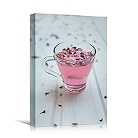 Canvas Wall Art Tea Coffee Drinks Farmhouse/Country Kitchen Multicolor Photography Relax/Calm - 12x18 inches