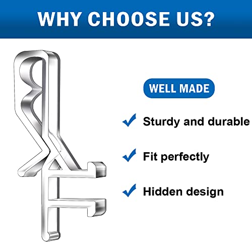 Hidden Channel Valance Clips, 1-7/8Inch Clear Plastic Valance Clips For The Valance With A Groove In The Back ( 12Pcs ) #TOP3