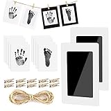 ❤【Einfach zu bedienen】Fuß oder Hand ihres Lieblings sanft auf das Stempelkissen drücken und fertig! Durch vorsichtiges Drücken des superflexiblen Films erhalten Sie einen klaren und detaillierten Abdruck. Der Film bleibt nach dem Drücken an der Karte haften, bitte drehen Sie ihn zum Abnehmen, ziehen Sie ihn nicht einfach.