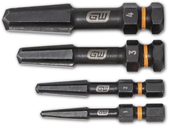 4 PC. Bolt Biter Screw Extraction Set - 84787, Chrome, Large