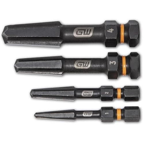 GEARWRENCH 4 PC. Bolt Biter Screw Extraction Set - 84787, Chrome, Large