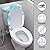 Maiyoinou Toilet Seat Lid Cover Pack of 2, for Bathroom Home Indoor Decor, Toilet Tank Lid Cover Replacement with Elastic Bottom Fits for Most Toilet Tanks & Lids, Light Blue Marble Print