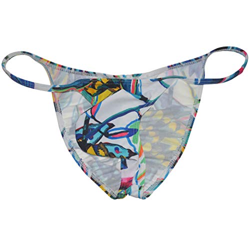 OROCOJUCO Men Brazilian Pucker Bikini Briefs Underwear Posing Cheeky Trunks String Bikini Briefs Swimwear3