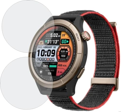 Image of Hydrogel Screen Protector Compatible With Amazfit Cheetah Pro SmartWatch,Flexible, Shatterproof Hydrogel TPU With Nano Auto Heal Tech, Pack of 2, Not a Tempered Glass