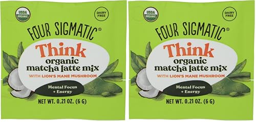FOUR SIGMATIC Organic Lion's Mane Matcha Latte Mix, 0.21 OZ (Pack of 2) image 3