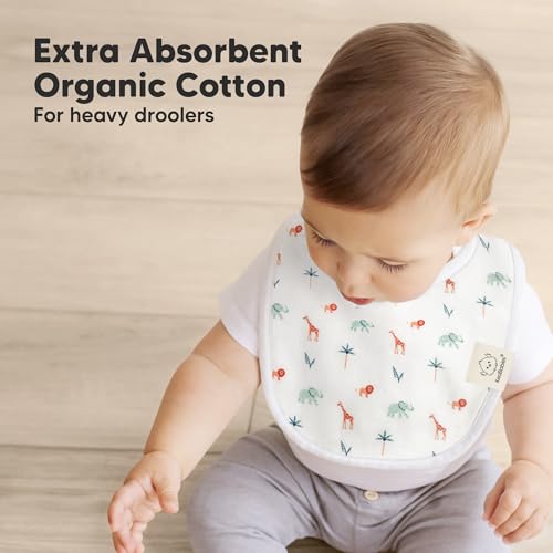 image for KeaBabies 8-Pack Organic Baby Bibs for Boys, Girls - Soft Cotton Drool
