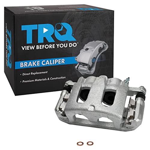 Image of TRQ Front Right Brake Caliper w /Bracket Passenger Side | For 2011-2018 Ford Explorer 2009-2018 Flex 2010-2018 Taurus 2009-2012 Lincoln MKS MKT