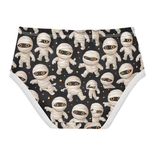 Joisal Toddler Underwear Floral 2t Cotton Little Girl Panties Print Kids Undies Briefs Halloween Cartoon Mummies2