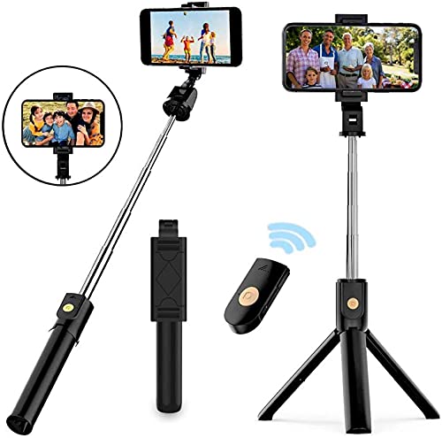 Palo selfie Bluetooth K07 negro compatible con iPhone y Android 7