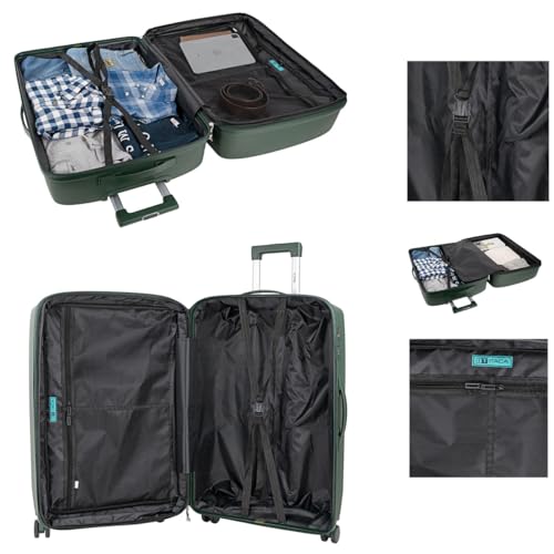 Valise soute avion grande taille rigide voyage ITACA légère verte