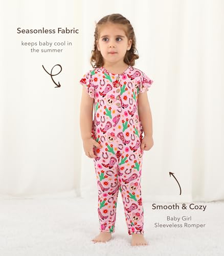 Baby Girl Romper Jumpsuit Toddler Girl's Sleeveless Clothes Viscose from Bamboo One-Piece Outfit4