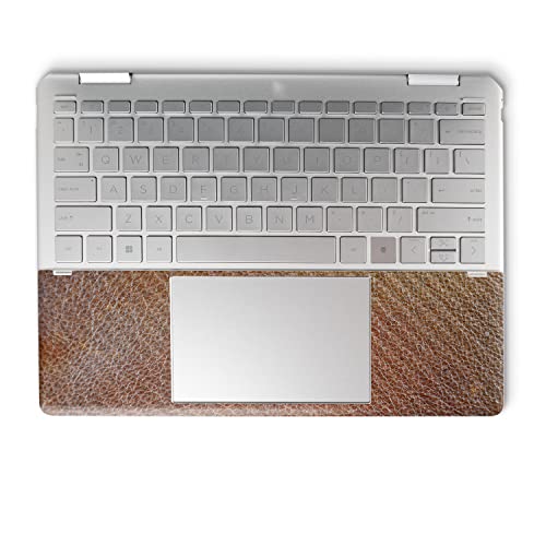 Image of MightySkins Carbon Fiber Skin Compatible with HP Spectre x360 14 inch (2022) Full Wrap Kit - Brown Pleather | Protective Durable Textured Carbon Fiber Finish | Easy to Apply | Made in The USA