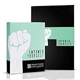 Empower Yourself - 50 Mindfulness Question Cards and a Guided Daily Journal - for Therapy Card Games, Journaling, Self Help, Self Care or Inspirational Meditation Gifts.