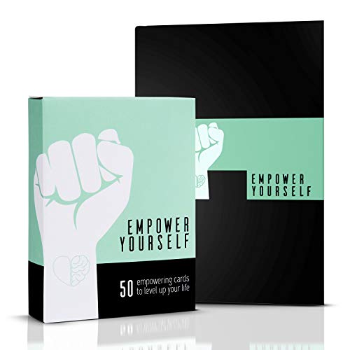 50 Mindfulness Cards + Therapy Journal - Use for Therapy Games for Counselors, Conversation Starter or as Meditation Cards - Self Improvement, Stress, Feelings and Mindul Questions for Adults or Teens