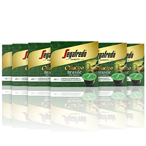 Segafredo Zanetti 60 Capsule compatibili con Macchine Nescafé Dolce Gusto, Brasile, 6 Unità (Confezione da 10)