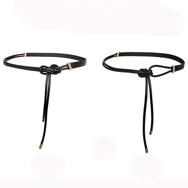 Belt Women's Leather Versatile Knotted Decoration Small Belt Dress Shirt Waist Cinching2