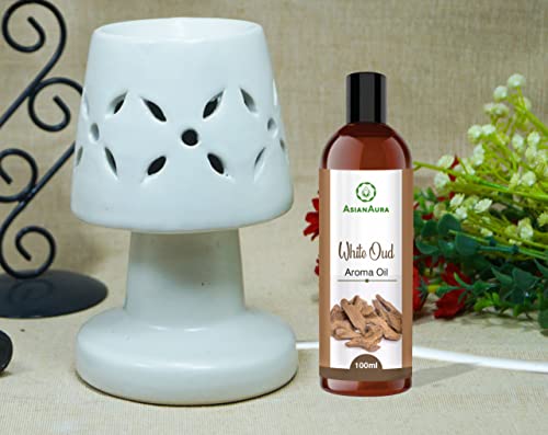 Image of Asian Aura Diffuser Aroma Oil for Home Fragrance, Reed Diffuser Refill Fragrance Oil, Aroma Burner /Candle, Electric Diffuser Aroma Oil- White Oud Aroma Oil 100ml