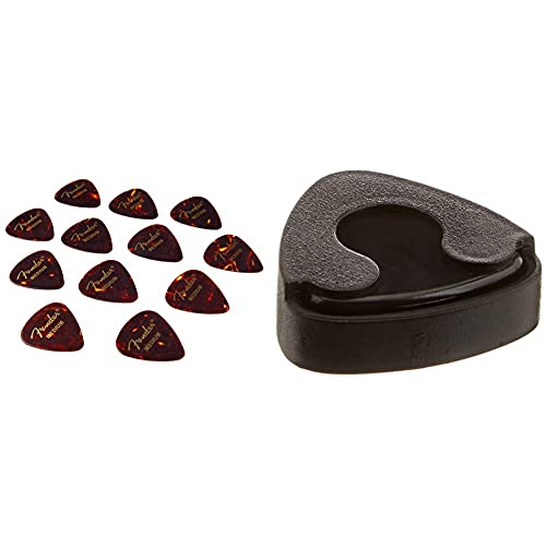 Fender Médiators écaille de tortue – Moyen – Paquet de 12 & Porte Mediator – 5005 - Les Beatles, Paul McCartney, John Lennon, RIngo Starr, George Harrison Fender Médiators écaille de tortue - Moyen - Paquet de 12 & Porte Mediator - 5005