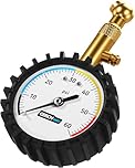 Tire Pressure Gauge for Cars - Large Dial Numbers & 360° Swivel Chuck, Accurate Air Pressure Gauge for Tires - 60 PSI