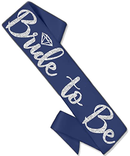 RhinestoneSash Something Blue for Bride - PREMIUM BRIDAL GRADE SATIN Navy Bridal Party Sash - Bachelorette Party Decorations4