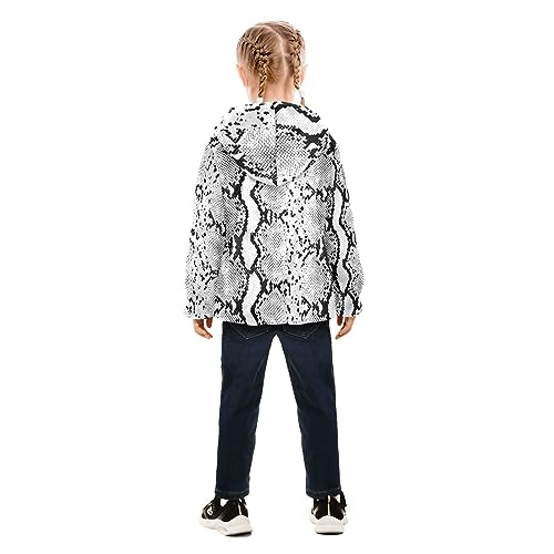 Image of Aflyko Boys Fleece Coat Blue Zip-Up Hoodie Girls Outerwear Kids Hooded Jacket 3-10T