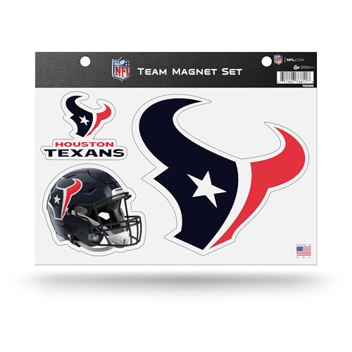 Rico Industries NFL Football Houston Texans 3 Piece Team Magnet Set 8.5