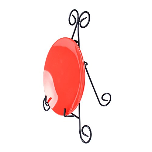 Super Z Outlet Tall Black Iron Curve Design Adjustable Display Stand for Photo Picture Albums, Home Decoration, Fine China Plates, Arts & Crafts Showcase (12")