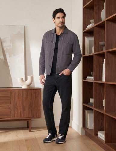 Image of Amazon Brand - Symbol Men's 100% Cotton Twill Casual Shacket /Jacket | Non Quilted | Non Lined | Mid-weight | Available in Plus Sizes