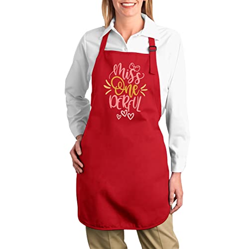Tablier cuisine rouge couvrant pour protéger les vêtements maman
