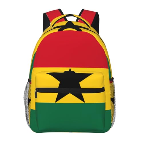 Mochila para portátil con bandera de Ghana y diseño ligero multiusos