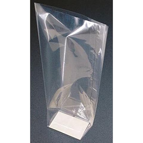 Jaffa Imports 50 x CLEAR BLOCK BOTTOM CANDY CELLO BAGS - Sweet/Treat/Party/Wedding Favour/Gifts Bags (small 56x37x220mm) Cover