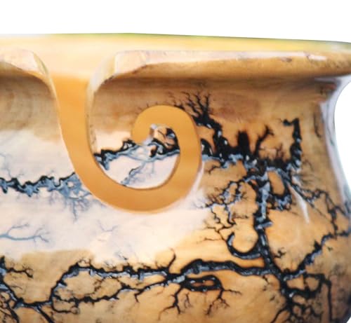 Image of Wooden Yarn Bowl for Knitting, Handmade Knitting Wool Storage Basket, Prevent Slipping, Perfect Yarn Bowl for Crocheting and Knitting Mother's Day. (Large)