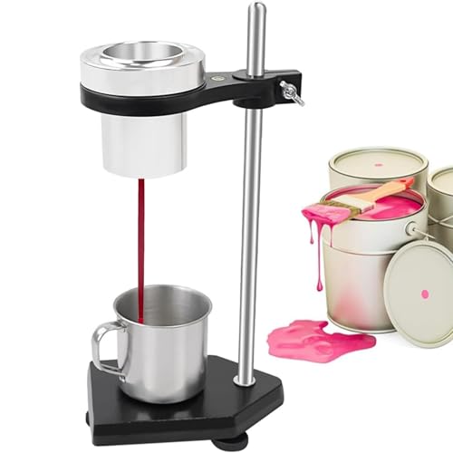 Viscosimètre portable avec support réglable, idéal pour tester précisément la viscosité des revêtements, peintures et encres dans diverses applications industrielles