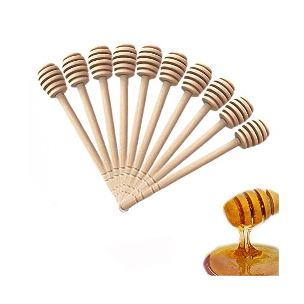 HoniglÃ¶ffel Holz Set Honig Dipper Honig LÃ¶ffel Mini fÃ¼r HonigglÃ¤ser(6 inch) (50 StÃ¼ck)
