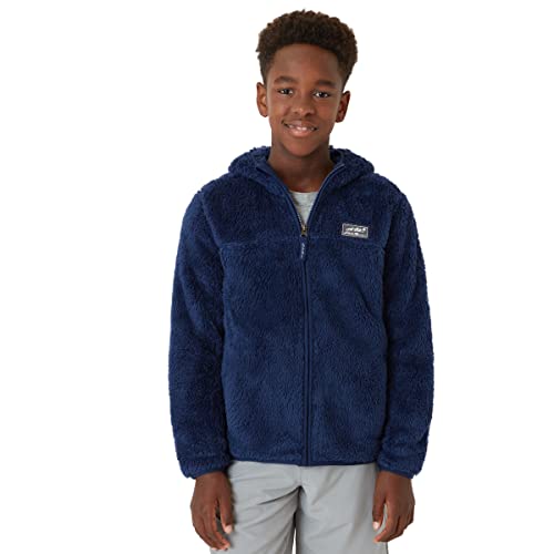Eddie Bauer Kids' Full Zip Ultra Soft Sherpa Fleece Hoodie Sweatshirt for Boys and Girls (5-20)