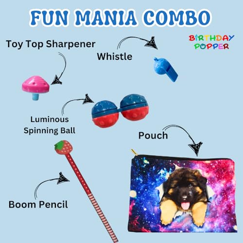 Image of Birthday Popper 50 Pcs Fun Mania Combo Pack as Birthday Return Gifts for Kids of all Age Groups