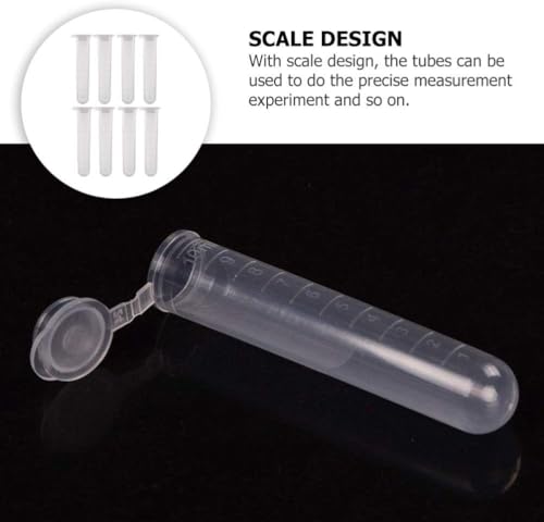 Zoomto ZOOMTO-051-10ML Microcentrifuge Tubes 200Pcs,Centrifuge Tubes With Attached Lid,Clear Round Micro Centrifuge,Small Sample Bottle Vials Container For Lab,Plastic Lab Snap Tubes,Clear Graduation thumb #4