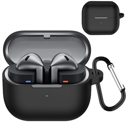 JXRICH For Samsung Galaxy Buds 3/Galaxy Buds 3 pro �P�[�X �J�o�[ Galaxy Buds 3/Buds 3 Pro �V���R���f�� �P�[�X �p �J�o�[ �����h�~ �L�Y�h�~ LED���C�g�������� �����[�d�\